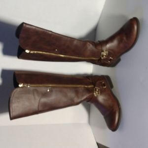 Guess Brown Leather Ridding Boots 7M